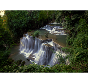 Fotomural naturaleza retiro tranquilo junto a la cascada - TenVinilo