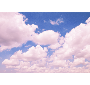 Fotomural cielo nubes rosas esponjosas - TenVinilo