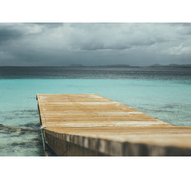 Fotomural naturaleza muelle sereno junto al mar - TenVinilo