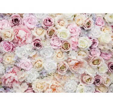 Mural de pared flores colección rosa en flor - TenVinilo