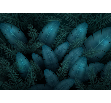 Papel pintado naturaleza motivos de follaje tropical - TenVinilo