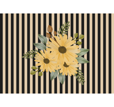 Mural de pared flores arreglo floral de girasoles - TenVinilo