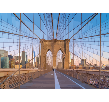 Fotomural ciudad vista del puente de brooklyn - TenVinilo