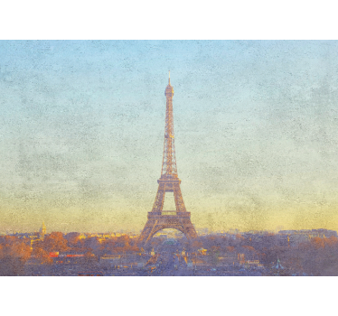 Fotomural parís torre eiffel al atardecer - TenVinilo