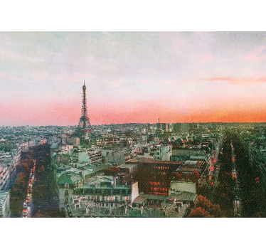 Fotomural parís atardecer en la torre eiffel - TenVinilo