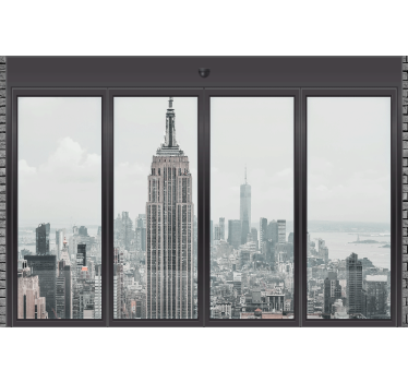 Fotomural nueva york skyline urbano empire state - TenVinilo