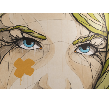 Fotomural arte ojos con expresiones - TenVinilo