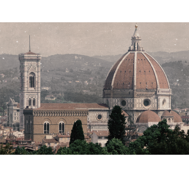 Fotomural ciudad vista de la catedral de florencia - TenVinilo