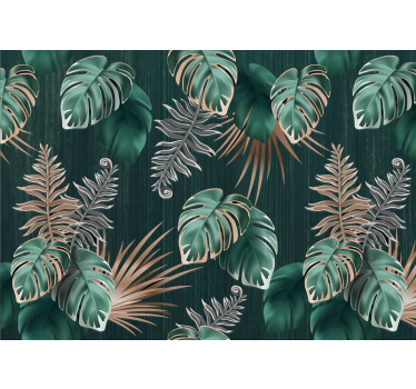 Papel pintado naturaleza inspiraciones de hojas tropicales - TenVinilo