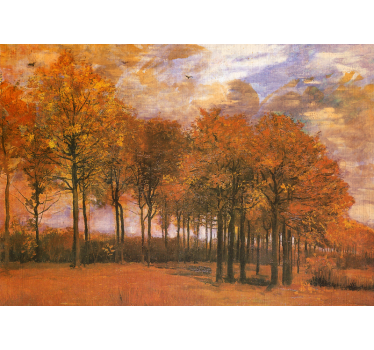Papel pintado paisaje bosque en otoño - TenVinilo