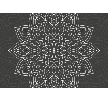 Fotomural mandala patrón floral intrincado - TenVinilo