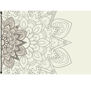 Fotomural mandala motivo floral elaborado - TenVinilo