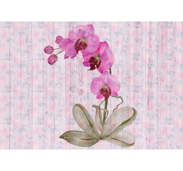 Mural de pared flores orquídeas rosas - TenVinilo