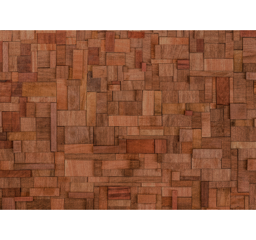 Mural de pared piedra tablones de madera texturizados - TenVinilo