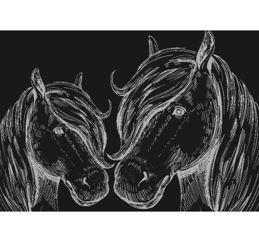 Fotomural animales retratos elegantes de caballos - TenVinilo