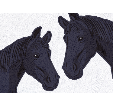 Fotomural animales perfil de caballos elegantes - TenVinilo