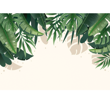 Papel pintado naturaleza dosel de hojas tropicales - TenVinilo