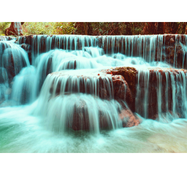 Fotomural cascada Cascada azul claro - TenVinilo