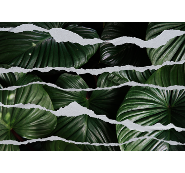 Papel pintado naturaleza diseño de hojas lujosas - TenVinilo