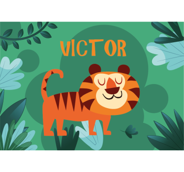 Fotomural personalizable tigre amistoso - TenVinilo