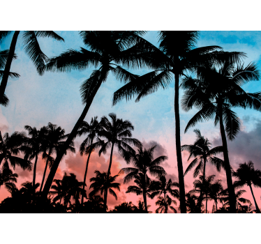 Fotomural naturaleza sombras de palmas tropicales - TenVinilo