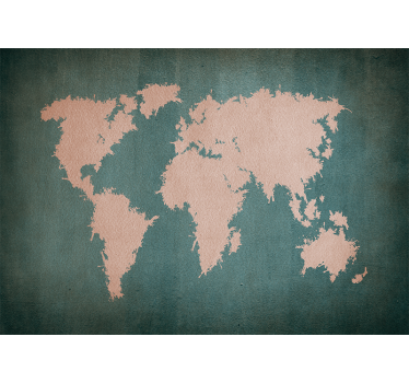 Papel pintado mapamundi contorno mundial - TenVinilo