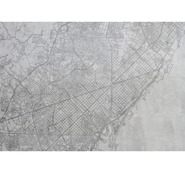 Foto mural Barcelona Mapa de la ciudad de barcelona - TenVinilo