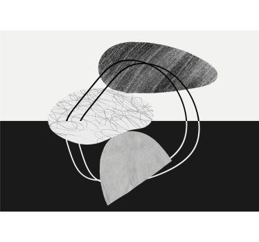 Fotomural abstracto formas geométricas monocromáticas - TenVinilo