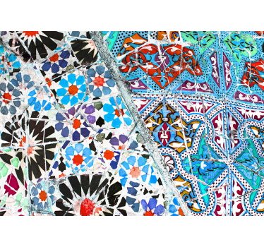 Fotomural texturas patrones de mosaico intrincados - TenVinilo