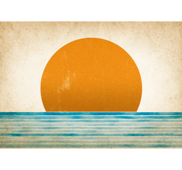 Papel pintado paisaje atardecer sobre el agua - TenVinilo