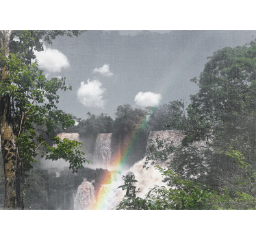 Fotomural cascada escena de selva tropical - TenVinilo
