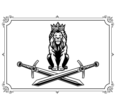 Fotomural león icono de león majestuoso - TenVinilo
