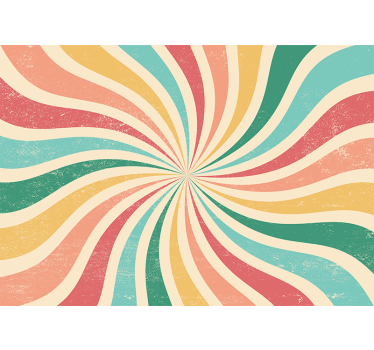 Papel pintado 3d olas de color espiral - TenVinilo