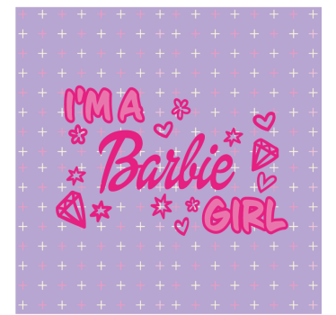 Fotomural frase soy una chica barbie - TenVinilo