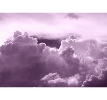 Fotomural cielo formación de nubes moradas - TenVinilo