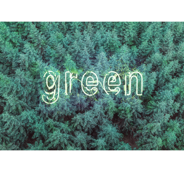Fotomural naturaleza letra del bosque verde - TenVinilo