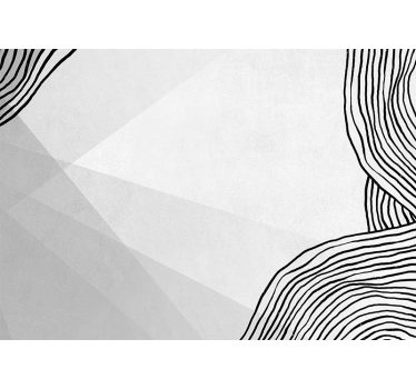Fotomural abstracto arte lineal geométrico - TenVinilo