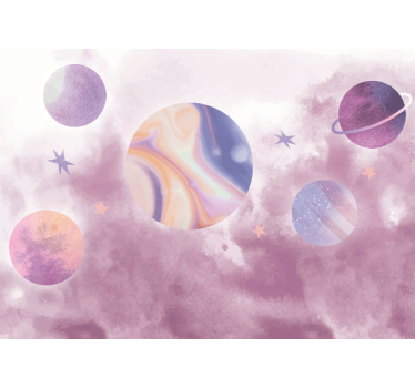 Fotomural espacio diseño planetario celestial - TenVinilo