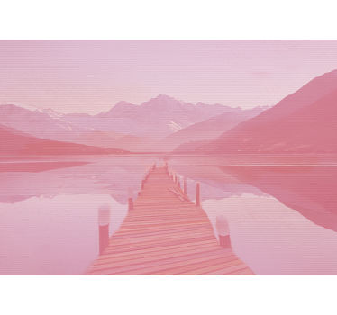 Papel pintado paisaje mirador del lago sereno - TenVinilo
