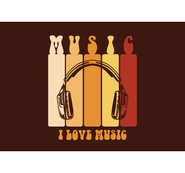 Fotomural de música auriculares gráficos - TenVinilo
