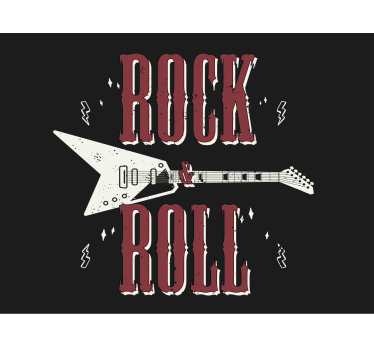 Fotomural de música diseño de guitarra rockera - TenVinilo