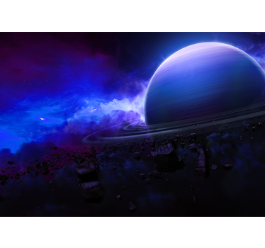 Fotomural espacio vista planetaria estrellada - TenVinilo