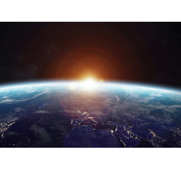 Fotomural espacio vista del amanecer en la tierra - TenVinilo