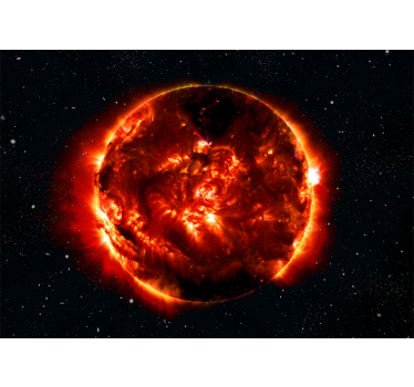 Fotomural espacio efecto explosión solar - TenVinilo