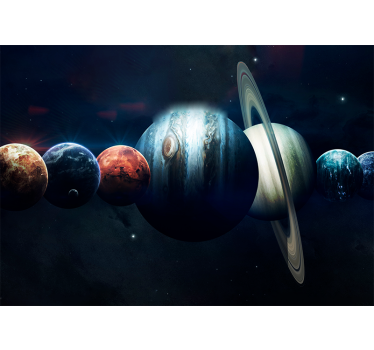 Fotomural espacio planetas en órbita - TenVinilo