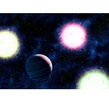 Fotomural espacio paisaje planetario celestial - TenVinilo