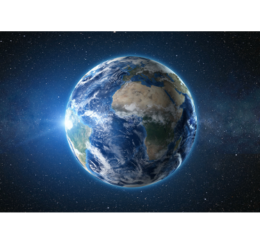 Papel pintado mapamundi tierra vista desde el espacio - TenVinilo