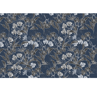Mural de pared flores patrón floral elegante - TenVinilo