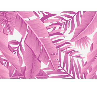 Fotomural naturaleza diseño tropical rosa - TenVinilo