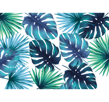 Papel pintado naturaleza obra de arte hojas tropicales - TenVinilo